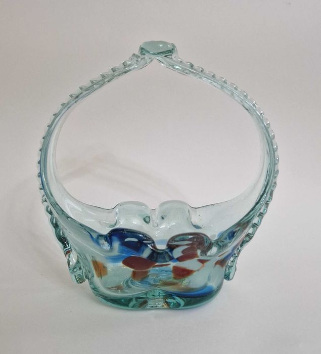 Советская СССР ваза сахарница конфетница цветное стекло