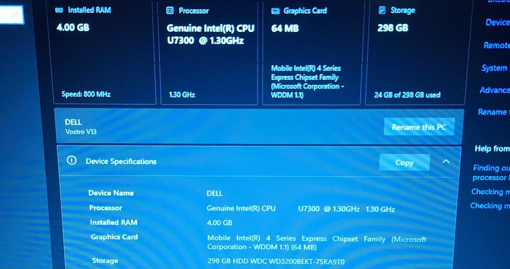 Laptop Dell Vostro V13 functional + incarcator original