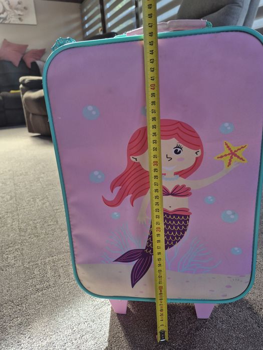 Set troler și rucsac copii "Under the sea" cu sirenă - roz - troller cu roți 46 cm, pret fix 55 lei