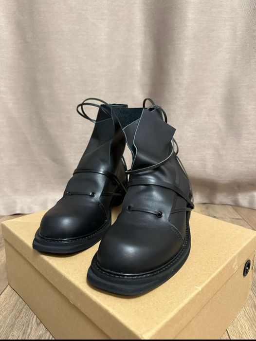 Ghete noi, moderne din piele naturale, brand Carnage