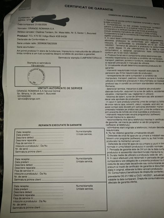Telefon mobil TCL K70 SE 64GB