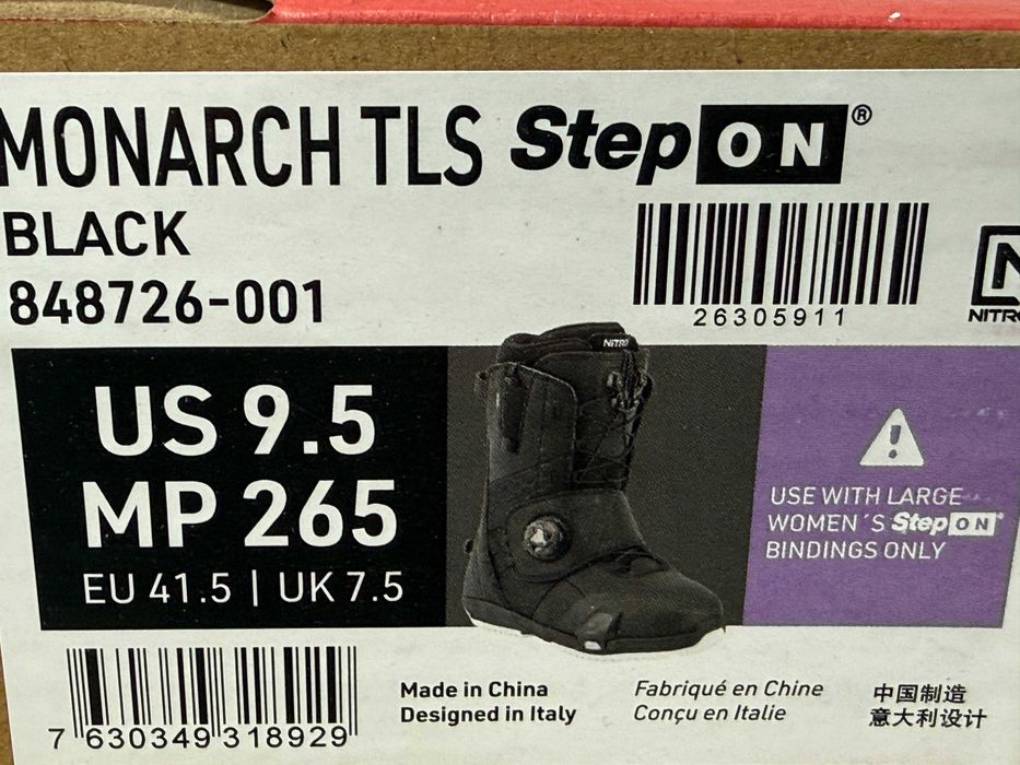 boots nitro monarch tls step on mondo 24 26 26,5 europa 37,5 41 41,5