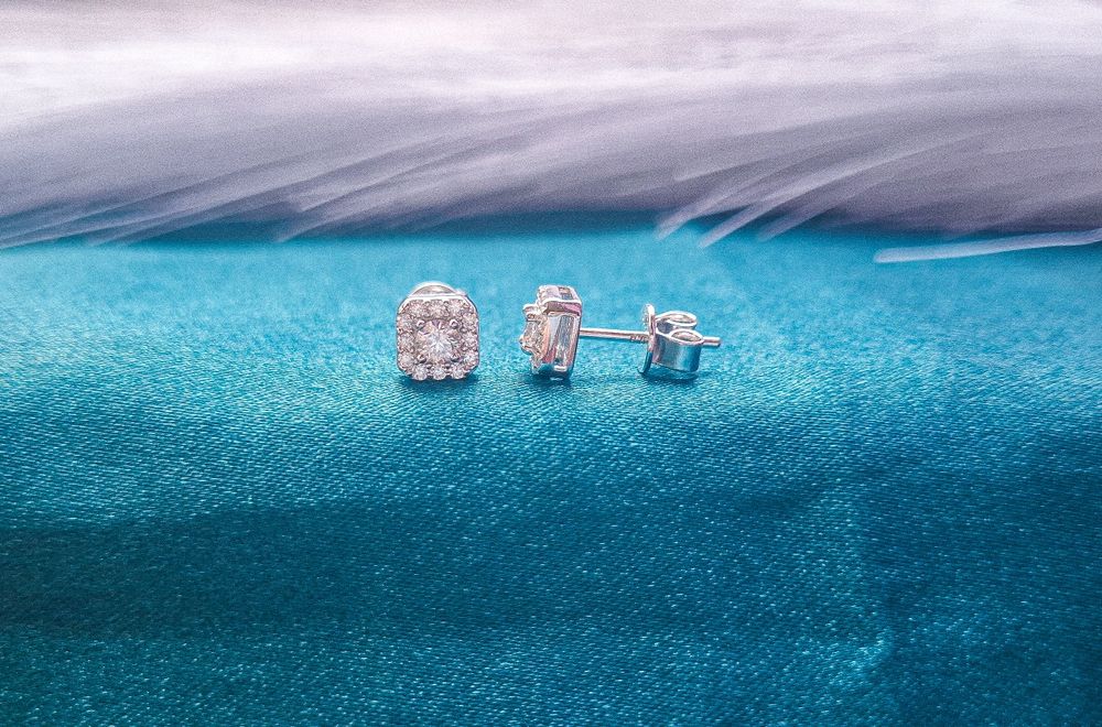 Cercei cu moissanite