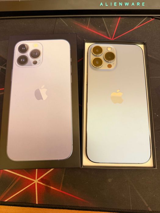 iPhone 13 Pro Max син 128GB 100% чисто нова оригинална батерия.