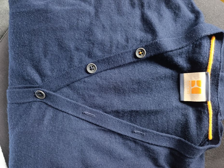 Boss Orange жилетка вълна тъмно синьо