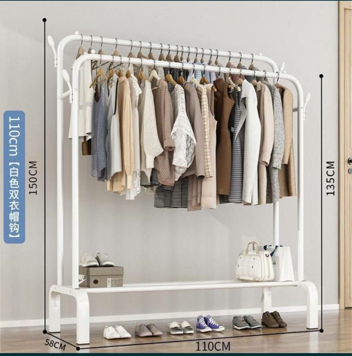 Даставка бесплатная. Двойная вешалка для одежды