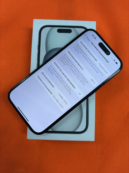 Iphone 15 256Gb емкость 100%