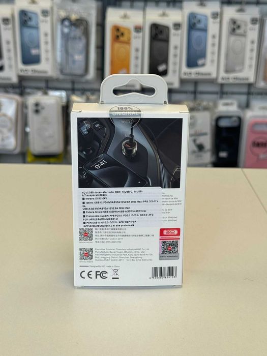 Incarcator Auto Fast Charge USB + Tip C