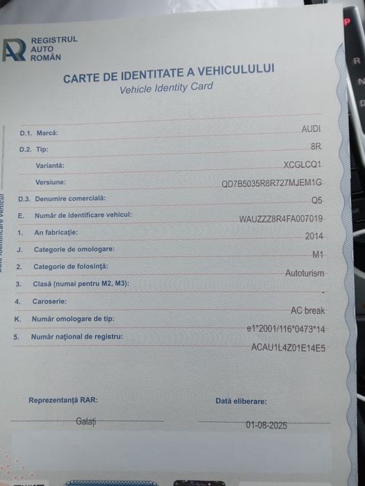 Suv autoturism 4x4 8/2014 Audi q5 2l automat, impecabil ,proprieta