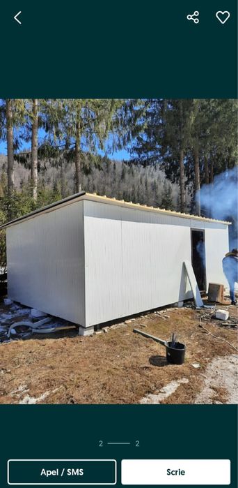 Vând garaje modulare din panouri sandwich