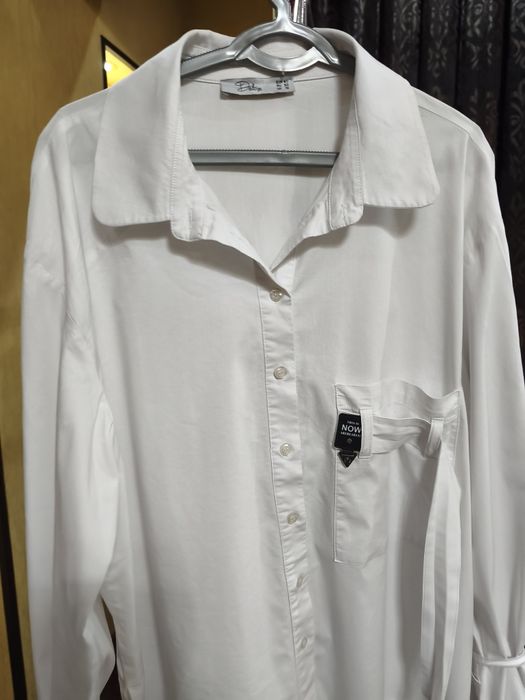 Стильная рубашка Oversize с акцентными деталями