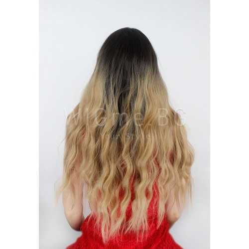 ПРОМОЦИЯ! Дълга кестенява омбре перука на вълни Ева