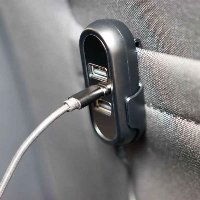 Incarcator auto telefon 12V, cu cablu extensie, 3xUSB, 1xUSB C, lungime cablu 1.m