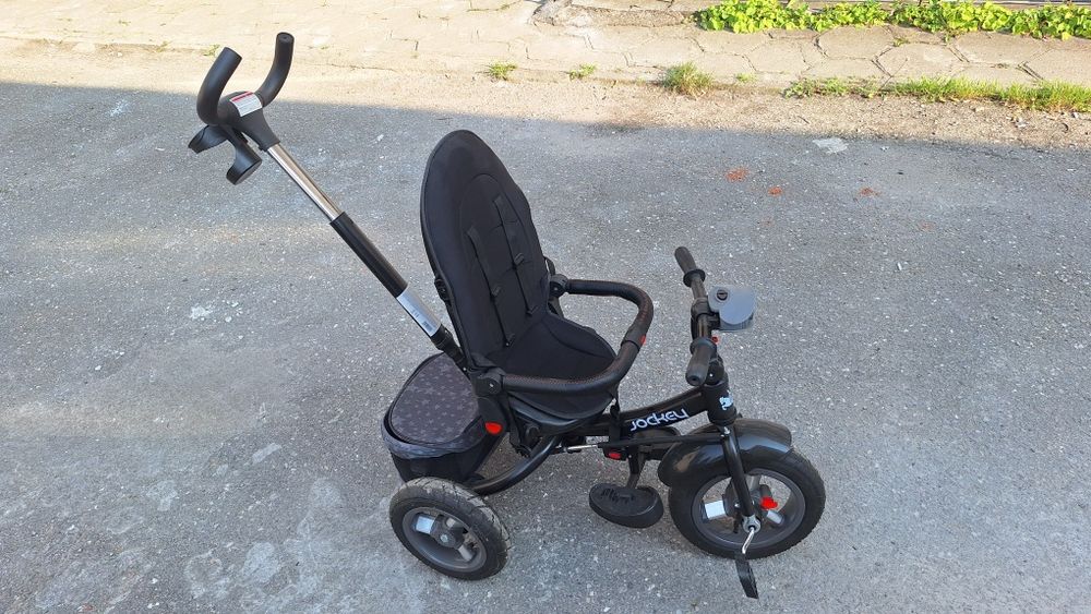 Триколка BYOX Jockey с музикален поднос, фенер, сиви звезди