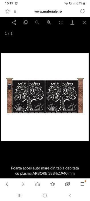 Porți din tabla decupata prin laser