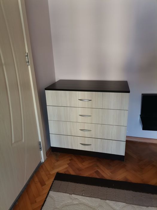 Комплект спално обзавеждане - Приста+матрак 140/200/+гардероб+скрин/