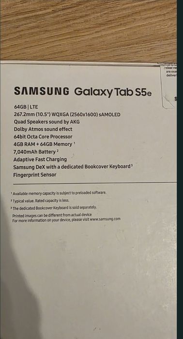 Vand tableta Samsung Galaxy Tab S5e ,LTE,