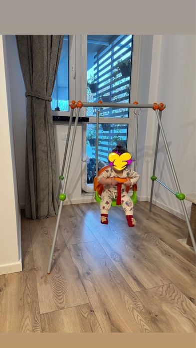 Leagan Smoby portocaliu cu verde ca nou