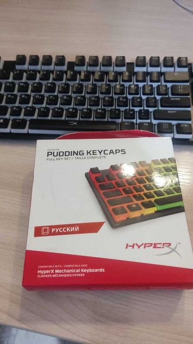 HyperX Alloy FPS PRO с HyperX Pudding Keycaps (улучшенные кейкапы)