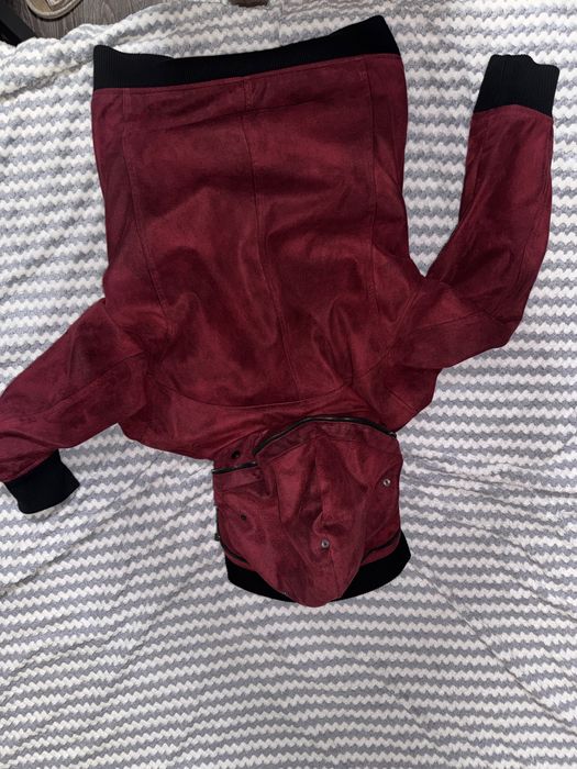 y2k archive red zip hoodie