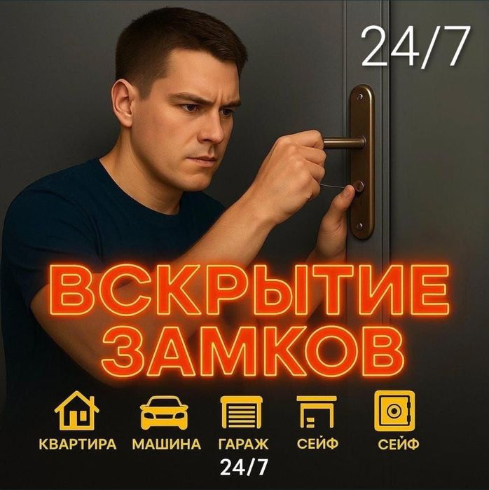 Срочно открою автомобиль или дверь квартиры без малейших следов 24/7