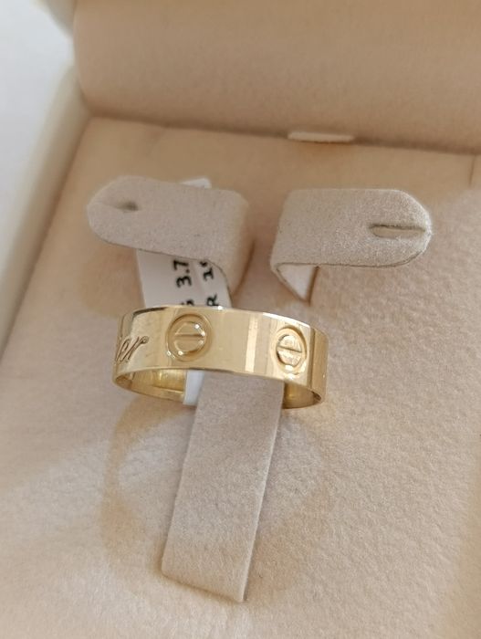 Золотое кольцо Cartier Евро модель проба 585 вес 3,76 гр размер 19,5