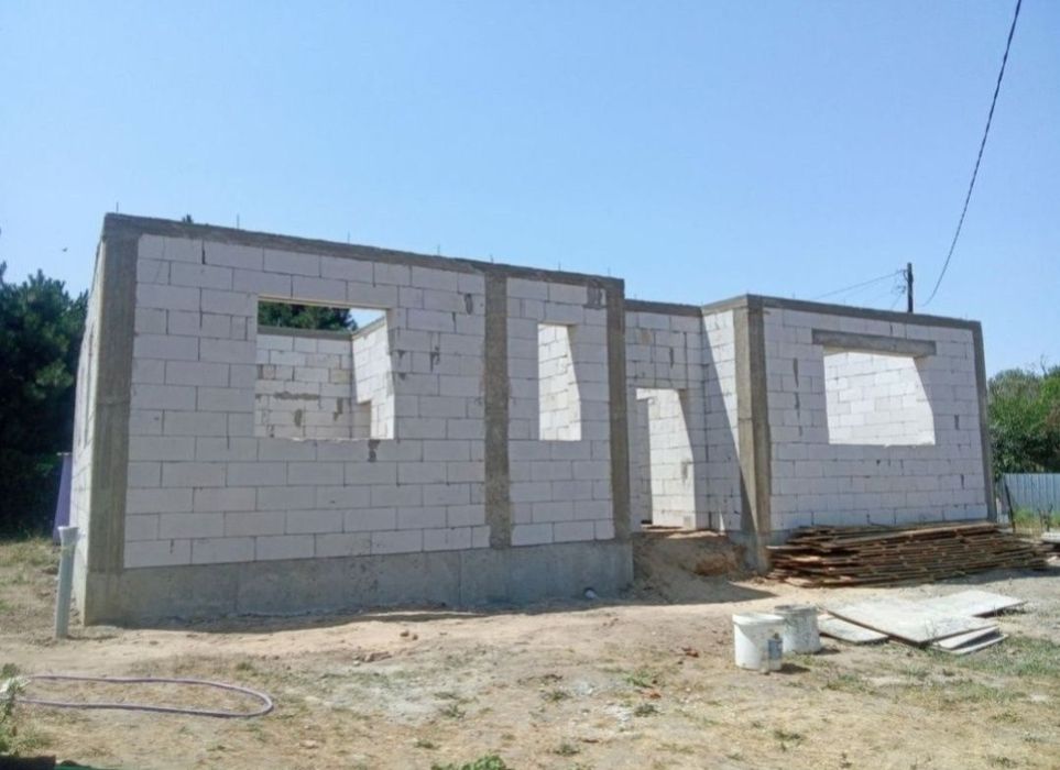 Кладка дома газаблока полистеролблок пеноблок бригада строителей