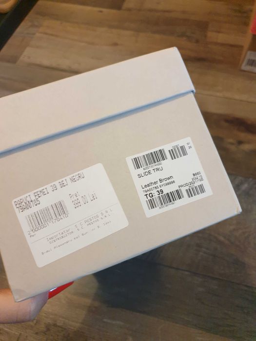 Papuci plaja Trussardi, 39, negru/maro/bej