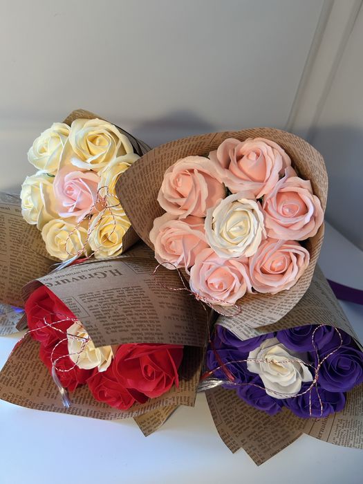 Buchete trandafiri din sapun parfumati