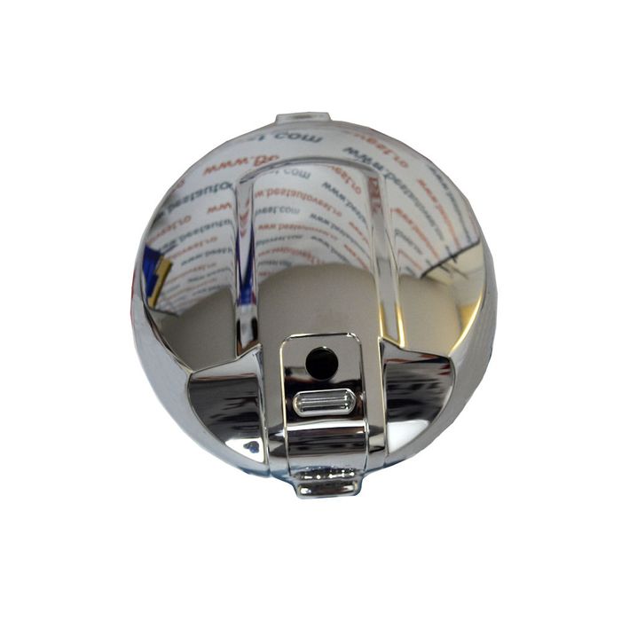 Proiector auto Wesem 12V bec H3 si led rotund, 183x97mm rotund sticla alba carcasa cromata, cu lumina de drum, 1 buc