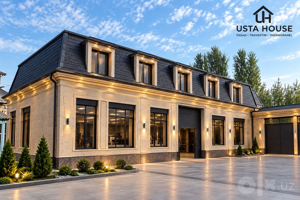Туникабонд ,Травертин фасад монтажи-профессионал усталар | USTA HOUSE