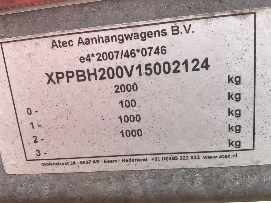 Remorca Atec 2000 kg