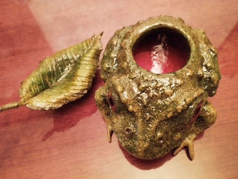 Шкатулка жаба ручная работа