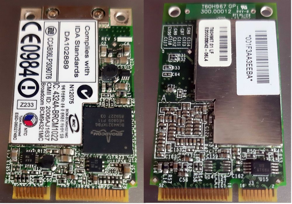 Placa wi-fi pt laptop.