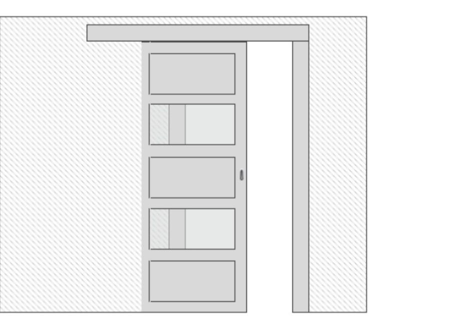 дверь Geona на рельсах