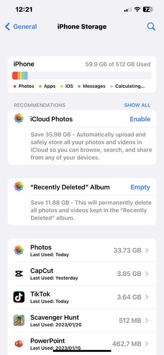 Iphone 12pro Max 512