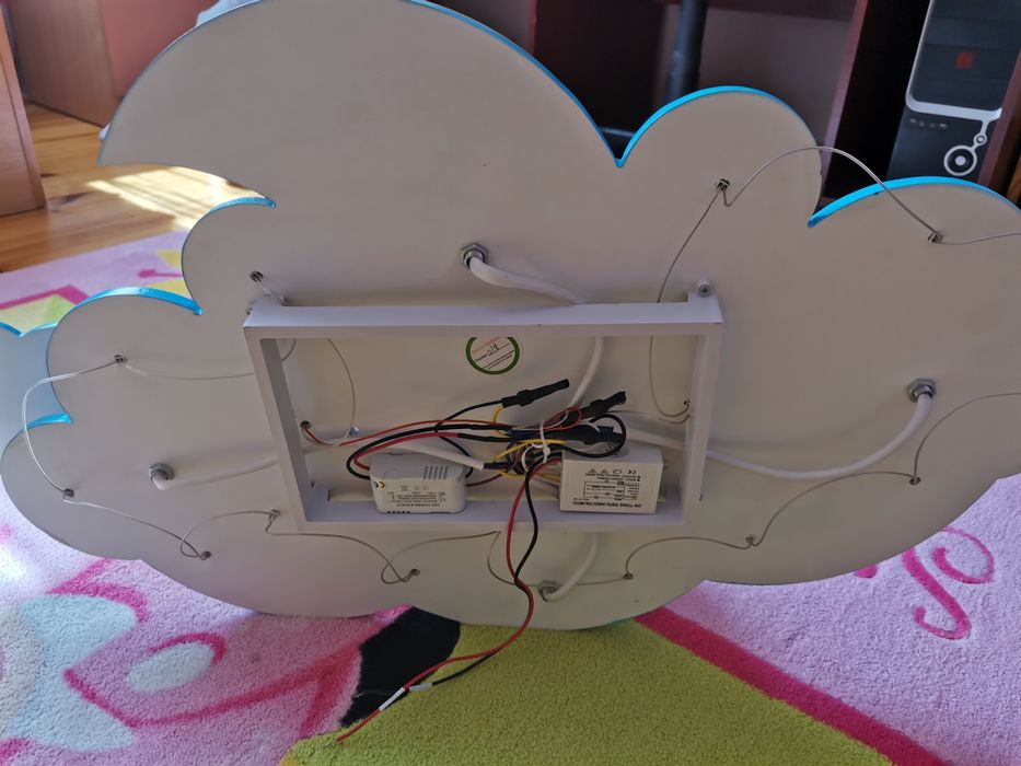 Детски полилей, луна, звезди, облаци