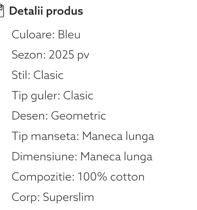 Cămașă slim fit  Bigotti mărimea L purtata o data