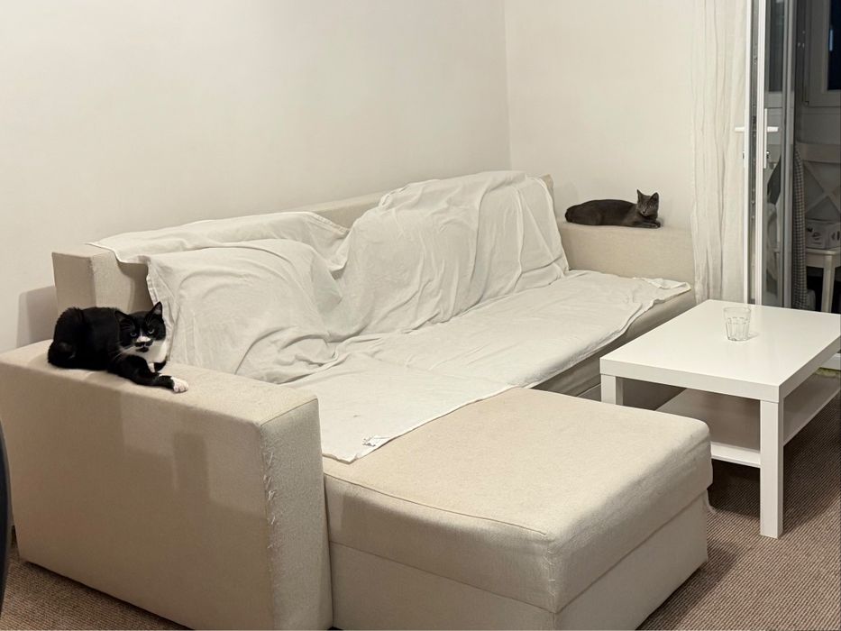 Colțar extensibil 280 cm, cu arcuri și 2 lăzi depozitare – 1500 lei