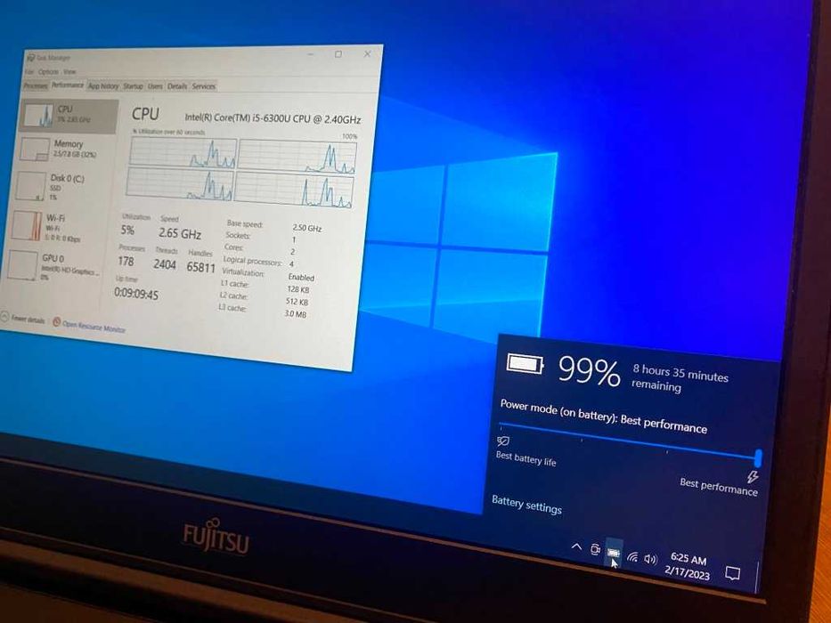 Лаптоп LifeBook U747 i5-7200u, 8GB, 256GB SSD, 14" FullHD DP, Win10PRO