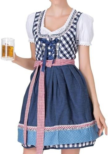 Rochie tradiționala midi Dirdnl 38 cu sort și cămasa