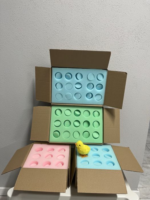 Cutii cu burete pentru transport oua de incubat