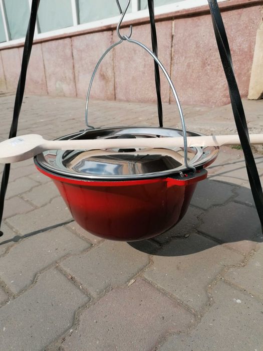 Ceaun fontă emailată 10.8 L capac Promo cu  capac inox  / 299  lei