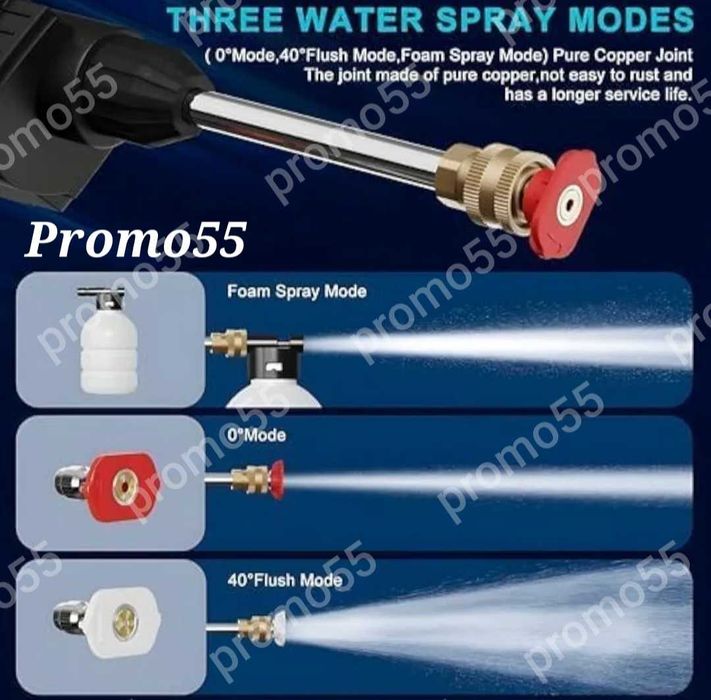 Водоструйка Безжичен Пистолет с Две Батерии 48V за Автомобили и Двор