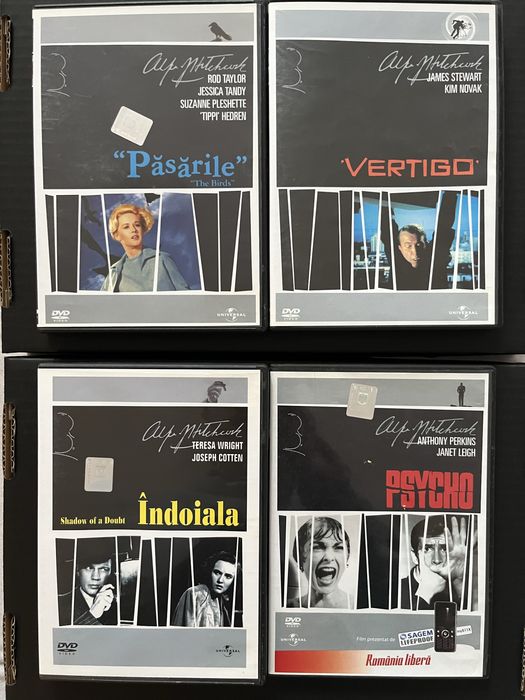 Lot 4 DVD-uri filme Alfred Hitchcock