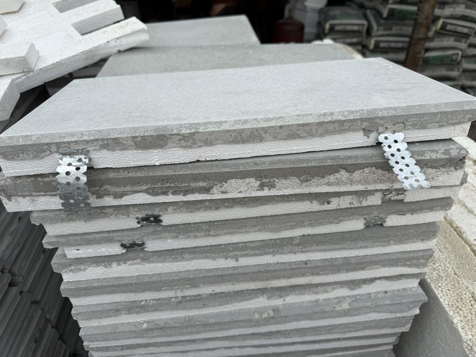 Фибробетон с утеплителем под травентин