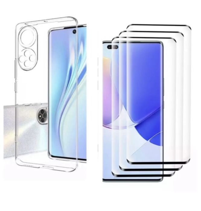 Pachet Husa Silicon si Folie Sticla Curved 6D/21D Huawei Nova 9 10 SE