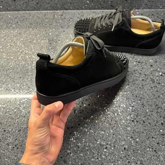 ELEGANT Louboutin Red Bottoms Low Black с шип (от/до 40-44 номер) LUX