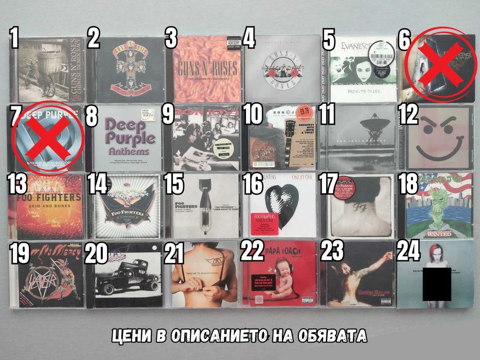 Rock/Punk Metal Music Albums CDs Оригинални Рок Пънк Метъл Музикални Дисковe