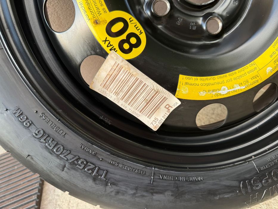 Roata rezerva slim T125/70 R16